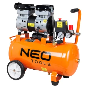 Kompresszor 24L, 8 bar, 125l/perc, extra csendes, kefementes motorral, olajmentes, 80DB